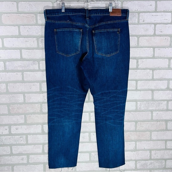 Madewell The Slim Boyjean Raw Hem Edition Creston Wash Size 32 - Picture 8 of 13